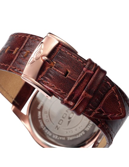 Relógio Sandoz Classic & Slim 81359-90 Suíço Pele Castanha