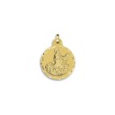 Medalla Redonda de María Magdalena en Oro 18k de 21mm