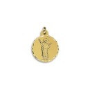 Medalla Redonda de San Pancracio en Oro 18k de 21mm