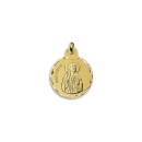 Medalla Redonda de San Pedro en Oro 18k de 21mm