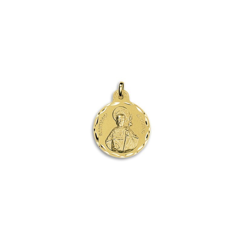 Medalha Redonda Apóstolo Santiago Ouro 18k - Compre Aqui