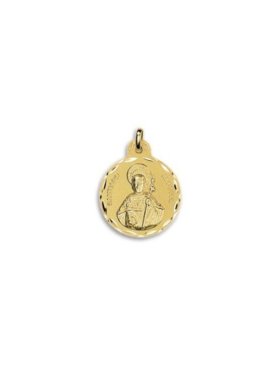 Medalla Redonda Apóstol Santiago Oro 18k - Compra Aquí Medalla Redonda Apóstol Santiago Oro 18k - Compra Aquí