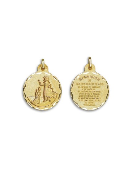 18k Gold Round Saint Francis Medal – Shop Now