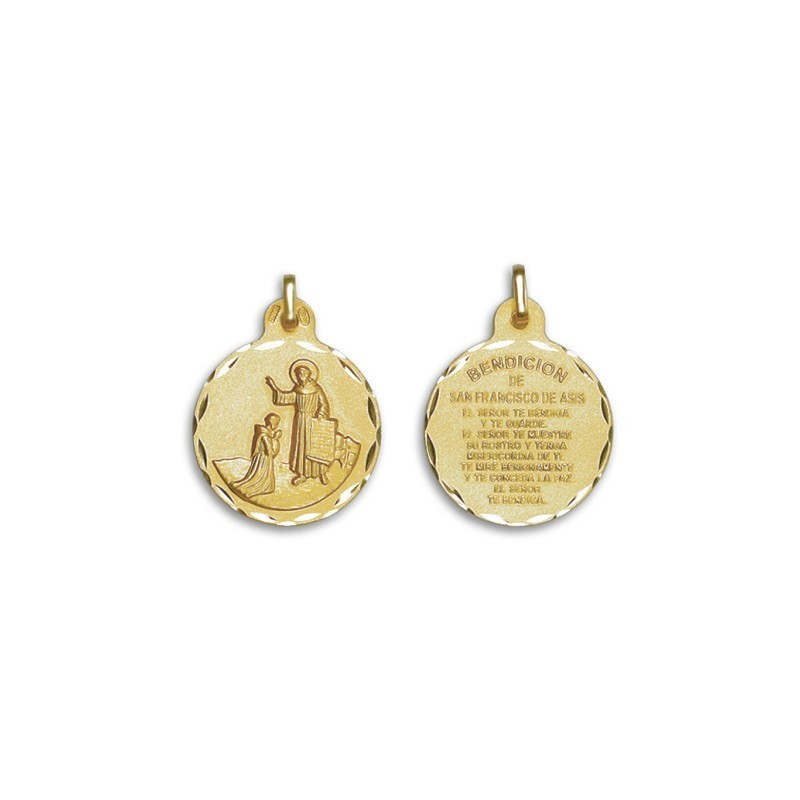 18k Gold Round Saint Francis Medal – Shop Now