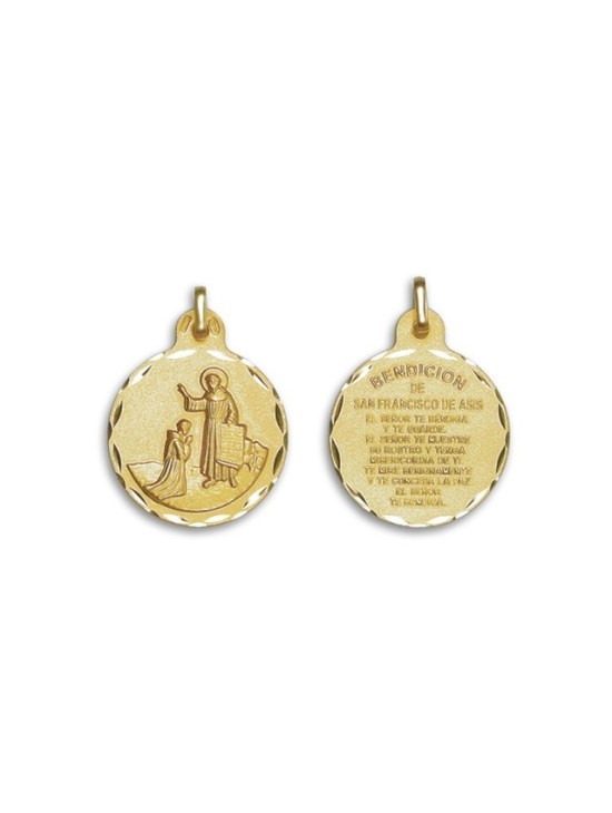 18k Gold Round Saint Francis Medal – Shop Now