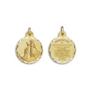 Medalla Redonda de la Bendición de San Francisco en Oro 18k de 21mm
