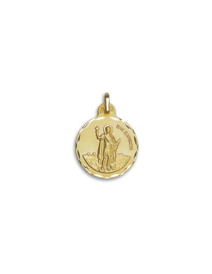 Medalla Redonda San Expedito Oro 18k 21mm - Compra Aquí