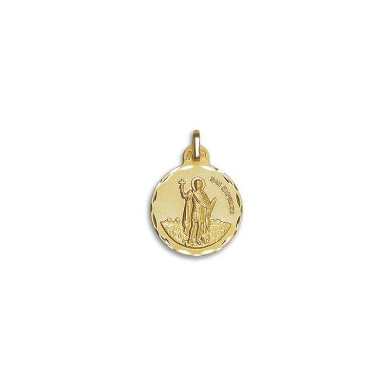 Medalla Redonda San Expedito Oro 18k 21mm - Compra Aquí