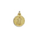 Medalla Redonda de San Marcos Evangelista en Oro 18k de 21mm