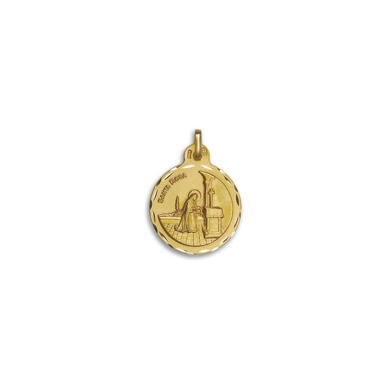 Comprar Medalla de Santa Rosa en Oro