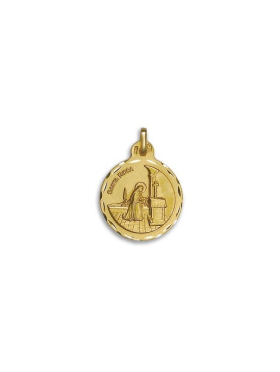 Comprar Medalla de Santa Rosa en Oro