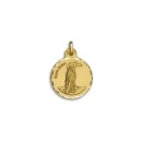 Medalla Redonda de Santa Elena en Oro 18k de 21mm