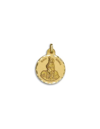 Medalha Santa Mónica Ouro 18k com Envio Rápido