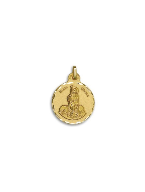 Medalla Santa Monica Oro 18k + Envío Rápido