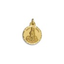 Medalla Redonda de Santa Mónica en Oro 18k de 21 mm