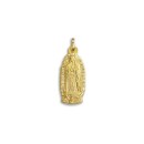 Medalla de la Virgen de Guadalupe de México Silueta de 29mm en Oro 18k