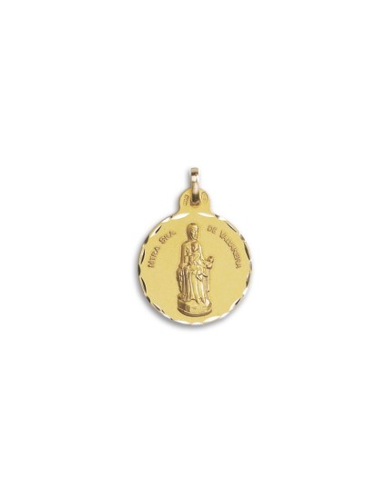 Medalla Redonda Virgen Valvanera Oro 18k - Precio Exclusivo