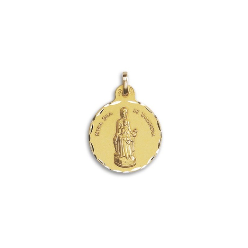 Medalla Redonda Virgen Valvanera Oro 18k - Precio Exclusivo