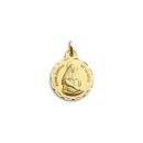 Medalla Redonda de Santa Ángela de la Cruz en Oro 18k de 21mm