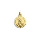 Medalla Redonda de San Francisco de Borja en Oro 18k 21 mm