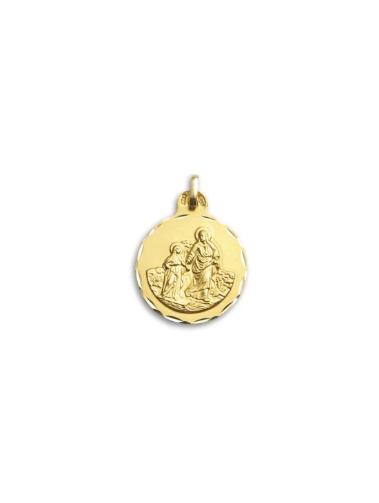 Medalla Patriarca San Joaquin Oro 18k + Envío Gratis