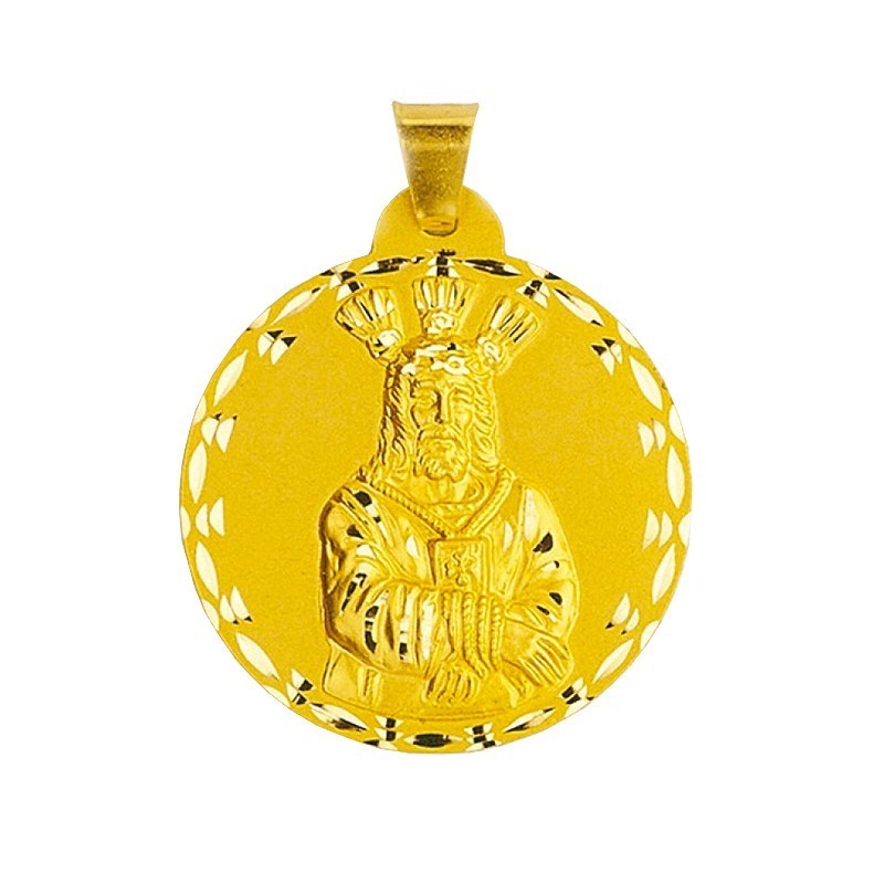 Medalla Redonda Jesús Cautivo Oro 18k - ¡Envío Rápido!