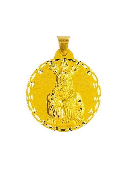 Medalla Redonda Jesús Cautivo Oro 18k - ¡Envío Rápido!
