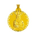 Medalla Redonda de Nuestro Padre Jesús Cautivo en Oro 18k de 42mm