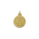 Medalla de la Virgen de La Soledad Redonda Oro 18k 21 mm