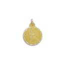 Medalla Redonda de la Virgen de los Reyes de Sevilla en Oro 18k de 21mm