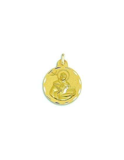 18k Gold Saint Thomas Round Medal with Free Shipping