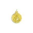 18k Gold 21mm Round Medal of Saint Thomas Aquinas