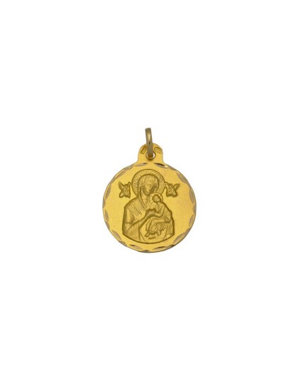 Medalha da Virgem do Perpétuo Socorro Redonda em Ouro | Parejo
