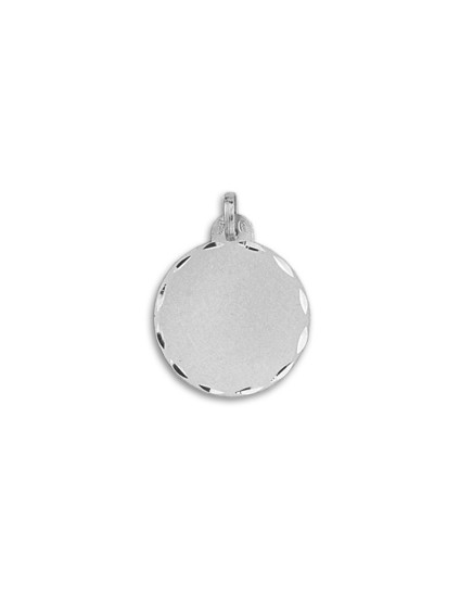 Medalha Disco Lisa Prata de Lei 925 | Joyeria Parejo