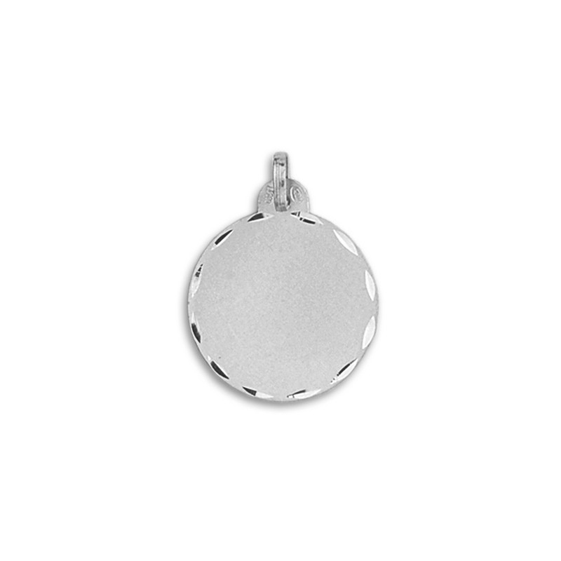 Medalla Disco Liso Plata de Ley 925 mls | Joyería Parejo