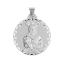 Medalla Redonda de Nuestro Padre Jesús Cautivo en Plata de Ley 925 mls de 42mm