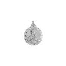 Medalla Redonda de San Antonio de Padua en Plata de Ley 925 mls