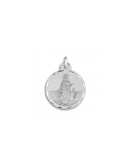 Medalla Santa Catalina en Plata de Ley 21mm | Joyería Parejo