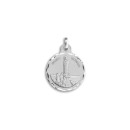 Medalla de la Virgen de Fátima Redonda en Plata de Ley 925 mls