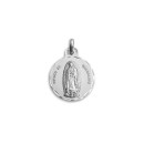 Medalla de la Virgen de Guadalupe de México Redonda de 21mm en Plata de Ley 925 mls