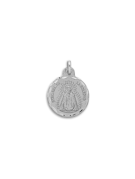Medalla Virgen de La Soledad Redonda Plata de Ley | Joyería Parejo