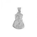 Medalla de la Virgen del Rocío de Almonte Pastora en Plata de Ley 925 mls