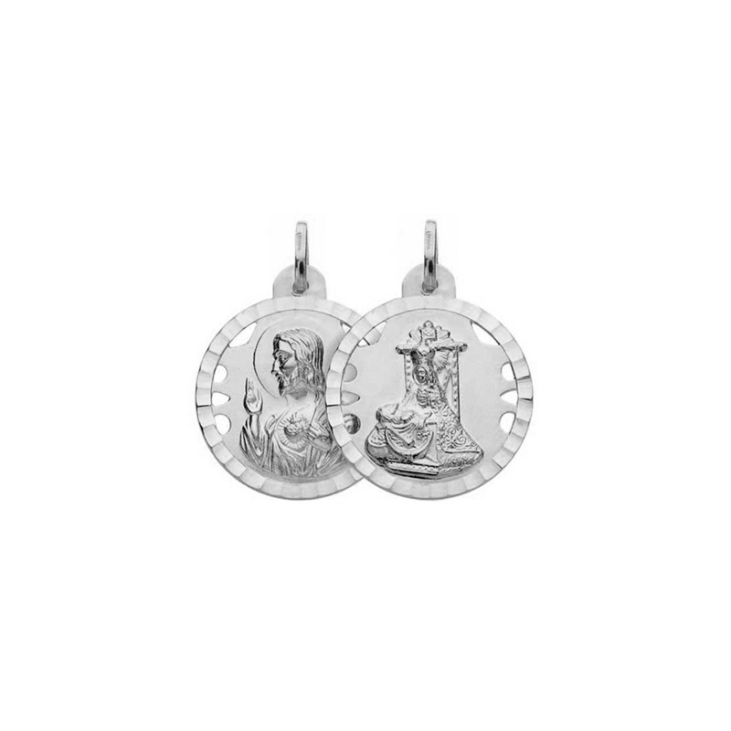 Medalla Angustias - Sagrado Corazón Calada Plata | Joyería Parejo