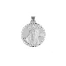 Medalla del Cristo del Gran Poder Redonda Rostro Plata de Ley 925 mls