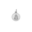 Medalla Redonda de Santa Lucia en Plata de Ley 925 mls