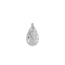 Medalla Lágrima del Rostro de la Virgen Niña en Plata de Ley 925 mls