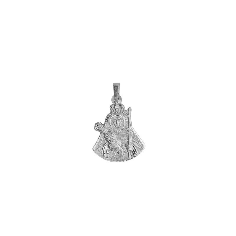 Medalla Virgen Candelaria de Tenerife Silueta Plata | Joyería Parejo