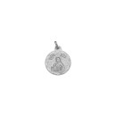 Medalla Redonda de la Virgen de Cinta en Plata de Ley 925 mls