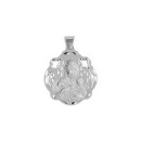 Medalla Calada de la Virgen del Carmen en Plata de Ley 925 mls