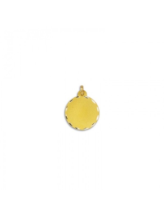 Medalla Redonda Lisa Oro 18k
